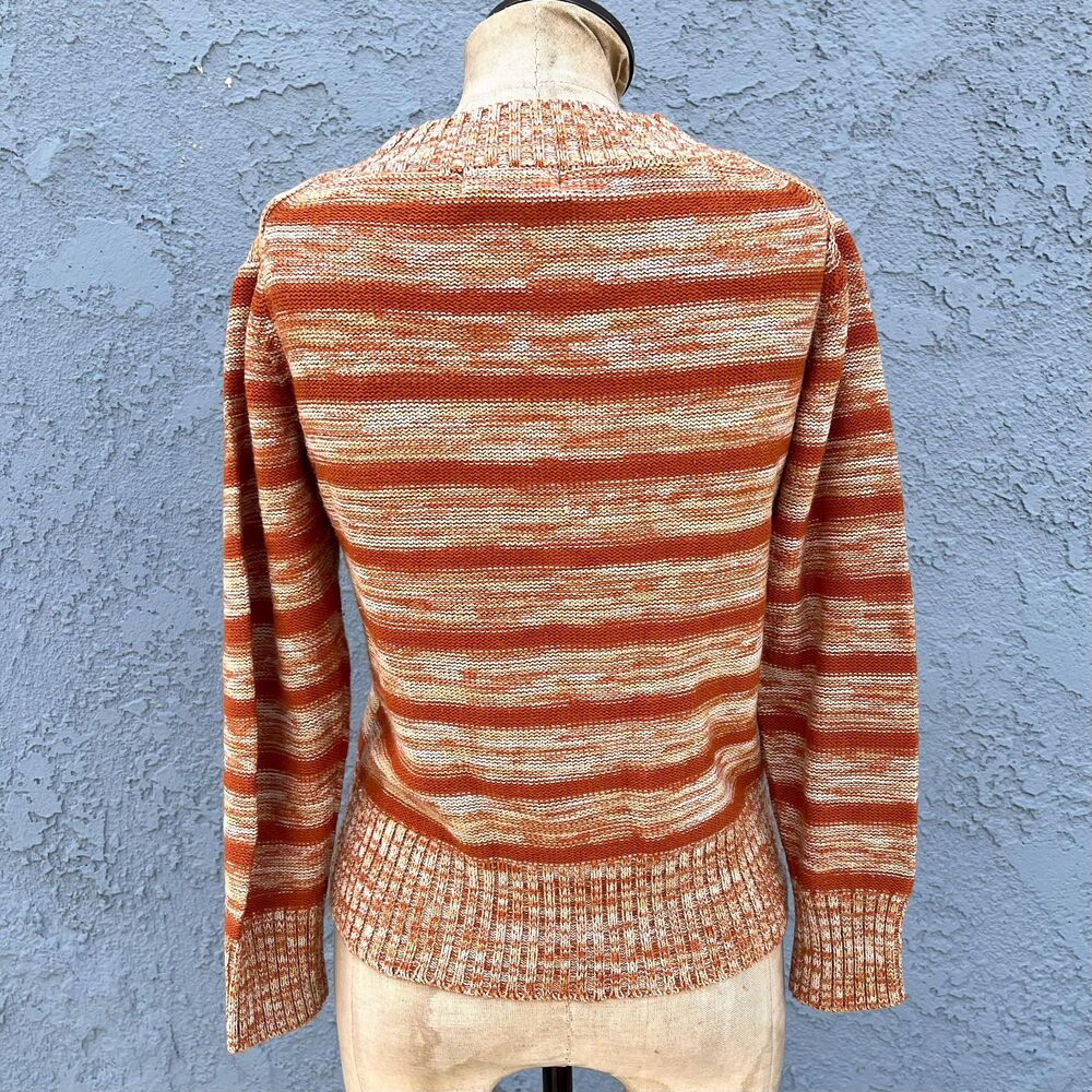 Space Dye 70s Sweater In Orange Womens large H - Picture 4 of 5